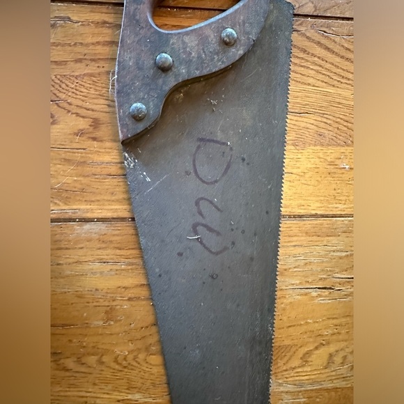 Antique Wood Handle Saw Vintage Rusty‎ Collectible 80’s Retro - Picture 7 of 8
